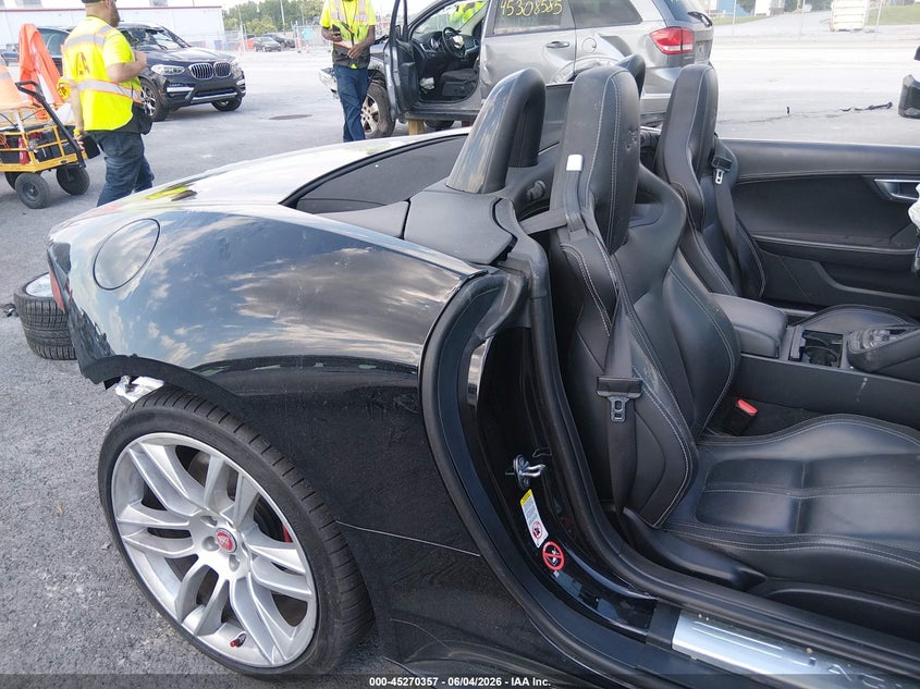 2016 Jaguar F-type VIN SAJWJ6HL2GMK28742 IAAI salvage auction — FRONT & REAR, Salvage (Illinois), sold $5,700 on 2026-07-28 (photo 8)