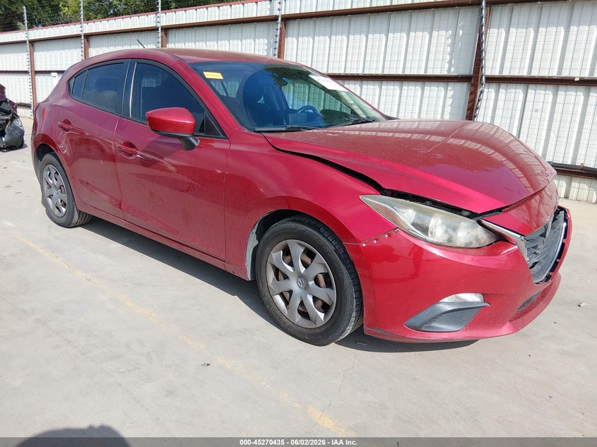 2015 Mazda 3 VIN JM1BM1K72F1258794 IAAI salvage auction — FRONT END, Original (Texas), sold $1,250 on 2026-07-28 (photo 1)