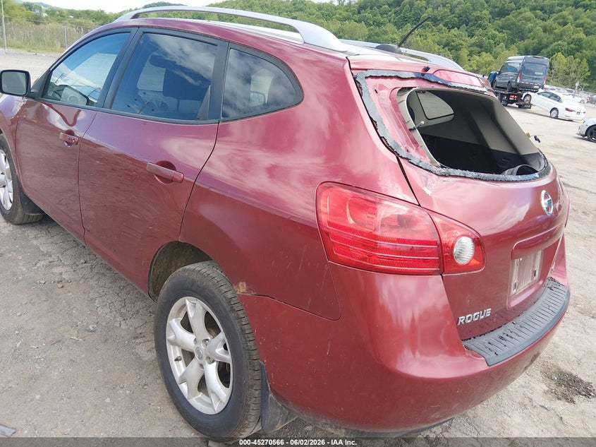 2008 Nissan Rogue VIN JN8AS58V68W100404 IAAI salvage auction — REAR END, Salvage (West Virginia), sold $175 on 2026-07-11 (photo 3)
