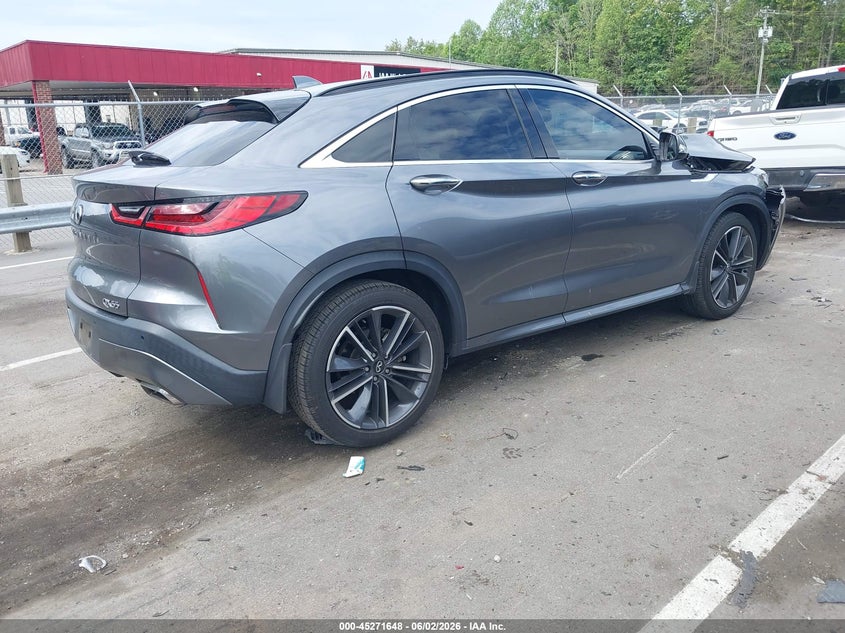2023 Infiniti Qx55 VIN 3PCAJ5JR1PF112118 IAAI salvage auction — FRONT END, Salvage (North Carolina), sold $11,050 on 2026-08-06 (photo 4)