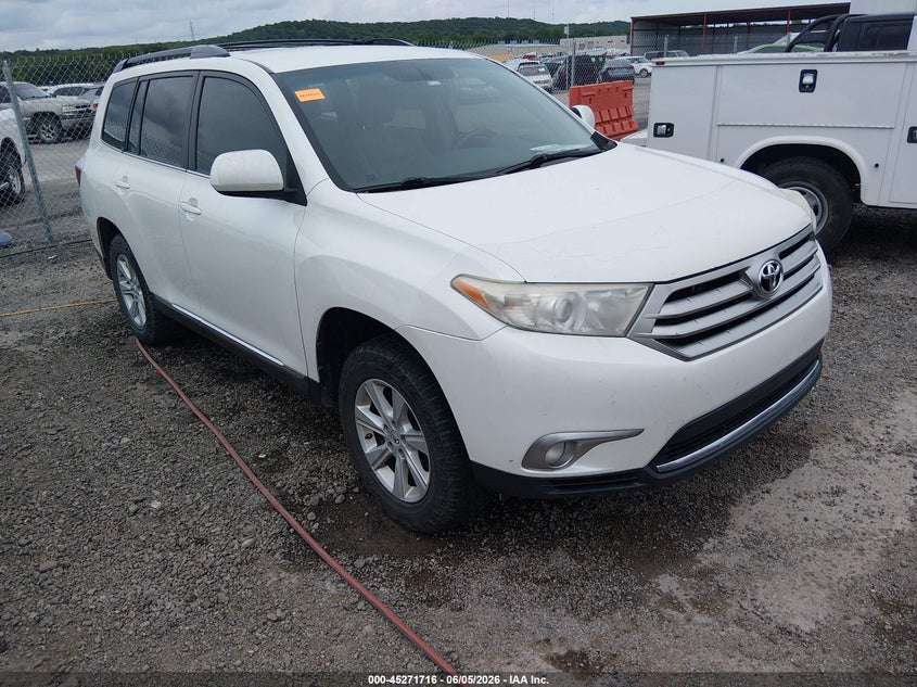 2013 Toyota Highlander VIN 5TDZK3EHXDS089855 IAAI salvage auction — HAIL, Clear (Oklahoma), sold $3,400 on 2026-07-20 (photo 1)