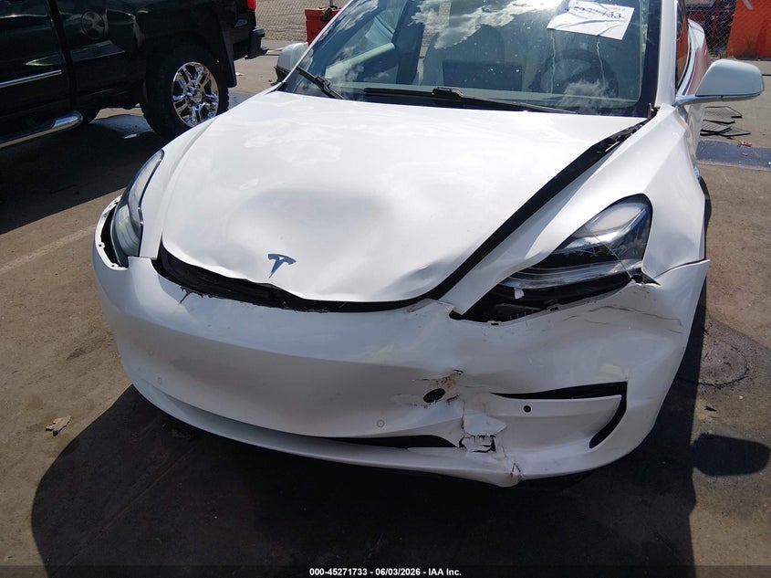 2020 Tesla Model 3 VIN 5YJ3E1EA2LF797878 IAAI salvage auction — FRONT END, Salvage Title, sold $3,100 on 2026-08-21 (photo 6)