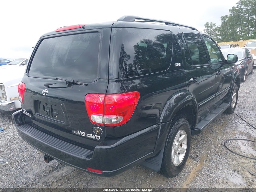 2006 Toyota Sequoia VIN 5TDBT44A06S265081 IAAI salvage auction — SIDE, Repossession Paperwork (Georgia), sold $750 on 2026-07-07 (photo 4)