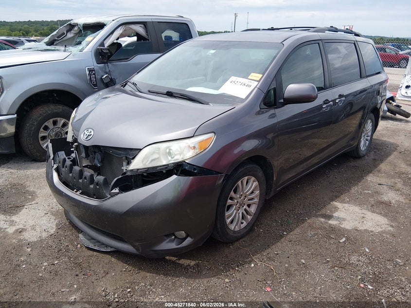 2012 Toyota Sienna VIN 5TDYK3DC6CS178953 IAAI salvage auction — FRONT END, Clear (Oklahoma), sold $1,500 on 2026-07-21 (photo 2)