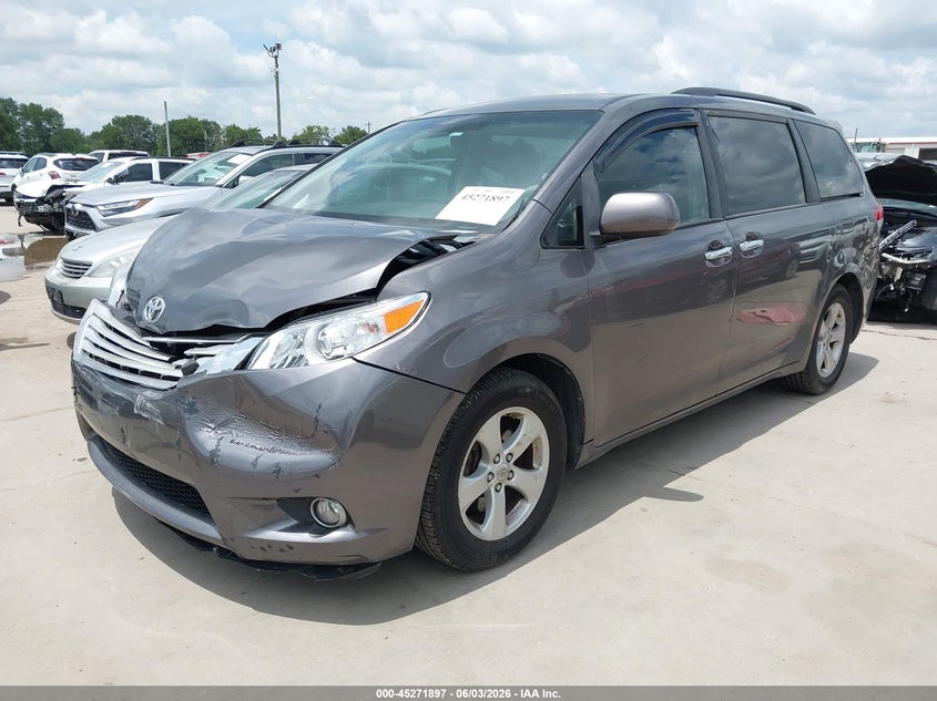 2012 Toyota Sienna VIN 5TDKK3DC3CS210540 IAAI salvage auction — FRONT END, Salvage Title, sold $2,100 on 2026-07-14 (photo 2)