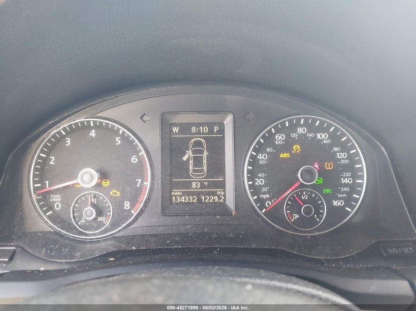 2012 Volkswagen Eos VIN WVWBW7AH8CV020072 IAAI salvage auction — FRONT END, Salvage Title, sold $425 on 2026-07-09 (photo 7)