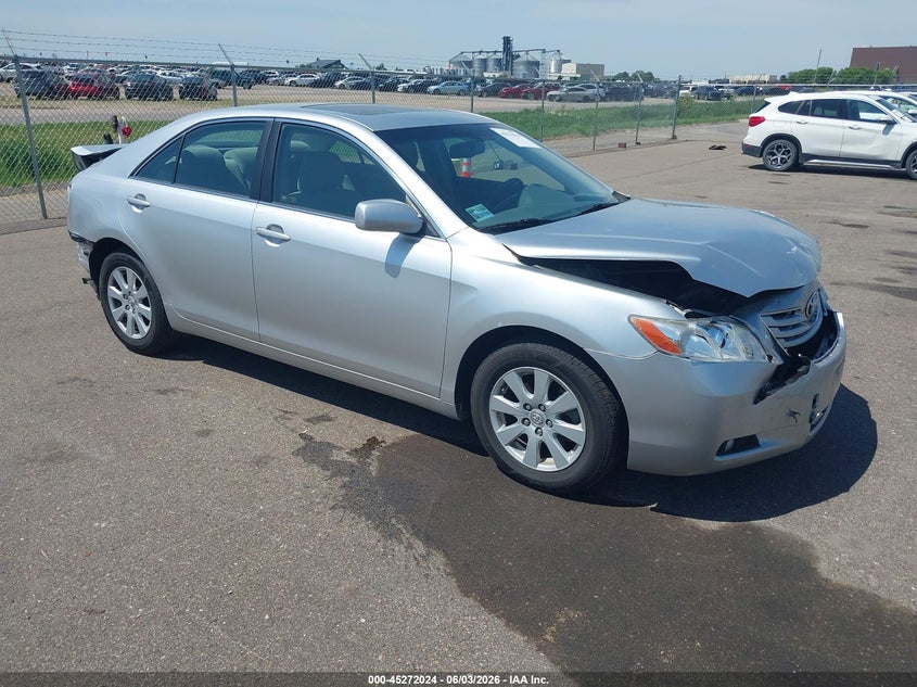 2007 Toyota Camry VIN JTNBE46K873107781 IAAI salvage auction — FRONT & REAR, Prior Salvage (Minnesota), sold $850 on 2026-07-20 (photo 1)