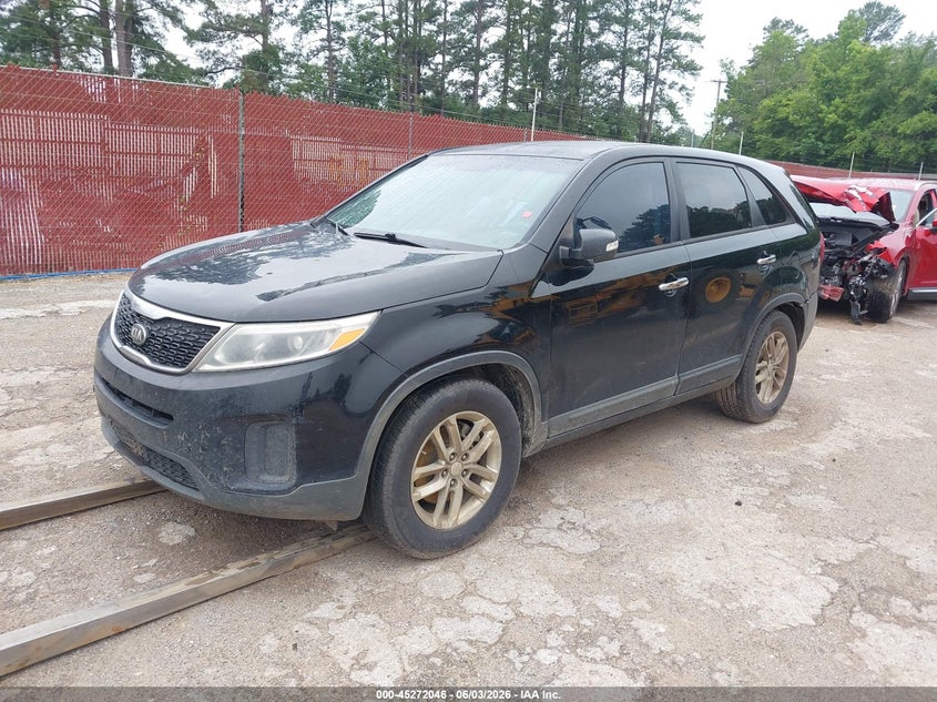 2014 Kia Sorento VIN 5XYKT3A61EG428651 IAAI salvage auction — REAR END, Salvage Title, sold $425 on 2026-07-16 (photo 2)