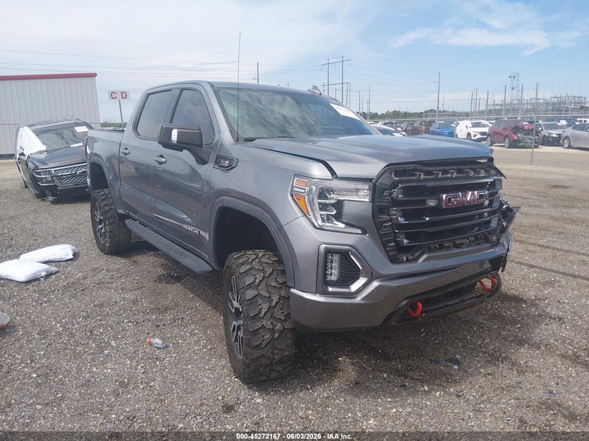 2021 Gmc SIERRA VIN 3GTU9EET9MG404374 IAAI salvage auction — LEFT FRONT, Salvage Title, sold $9,100 on 2026-07-23 (photo 1)