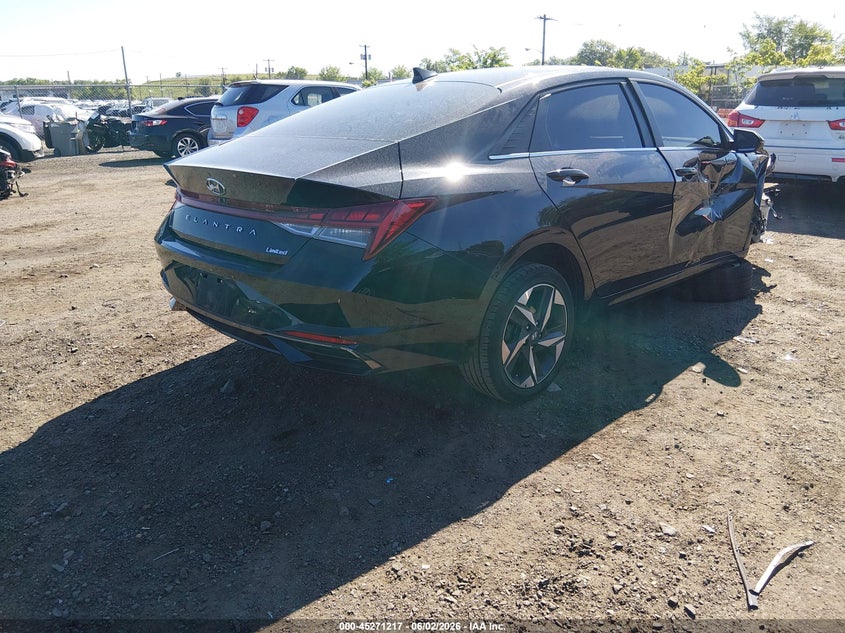 2021 Hyundai Elantra VIN 5NPLP4AG5MH041289 IAAI salvage auction — FRONT END, Salvage Title, sold $3,400 on 2026-07-20 (photo 4)