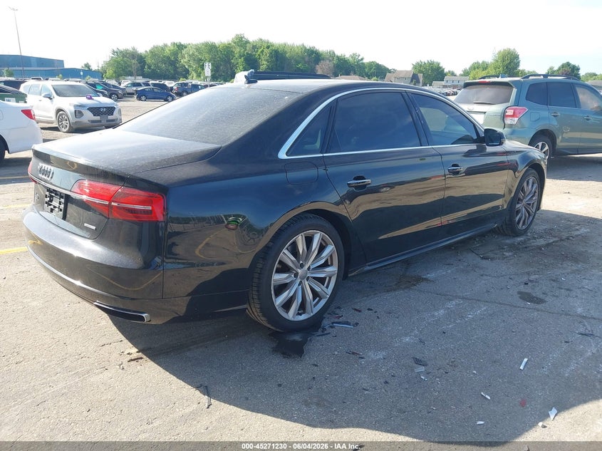 2017 Audi A8 VIN WAU44AFD7HN012762 IAAI salvage auction — FRONT END, Salvage Title, sold $7,850 on 2026-07-30 (photo 4)