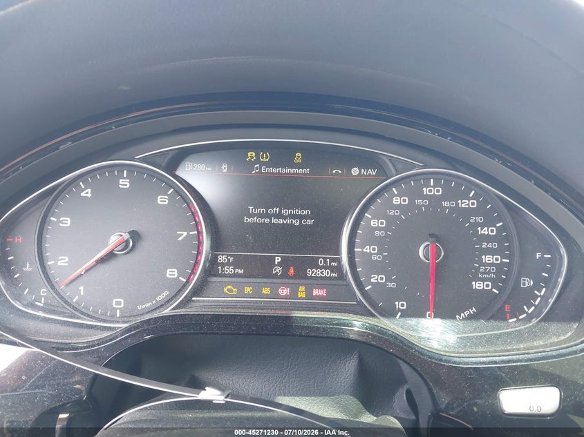 2017 Audi A8 VIN WAU44AFD7HN012762 IAAI salvage auction — FRONT END, Salvage Title, sold $7,850 on 2026-07-30 (photo 7)