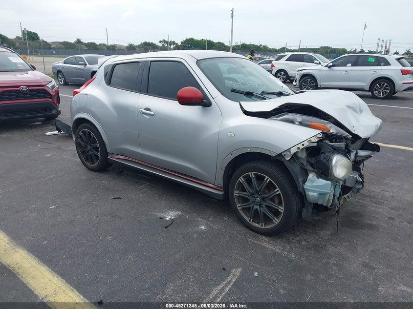 2013 Nissan Juke VIN JN8AF5MV1DT229446 IAAI salvage auction — FRONT END, Salvage Title, sold $700 on 2026-07-09 (photo 1)