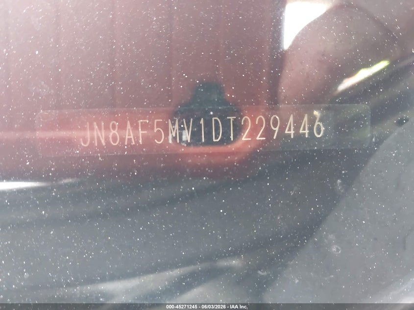 2013 Nissan Juke VIN JN8AF5MV1DT229446 IAAI salvage auction — FRONT END, Salvage Title, sold $700 on 2026-07-09 (photo 9)