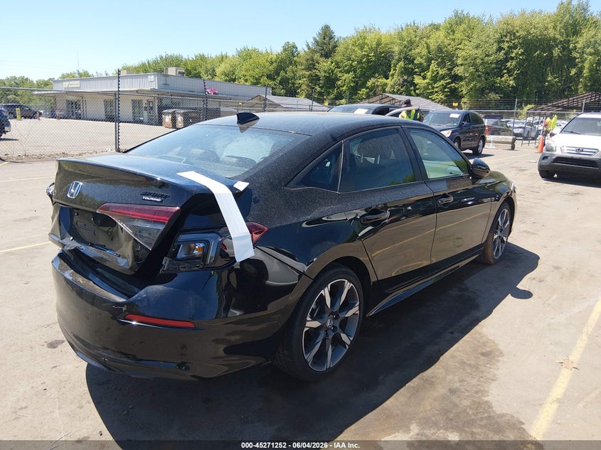 2026 Honda Civic hybrid VIN 2HGFE4F88TH308616 IAAI salvage auction — REAR END, Salvage (Connecticut), sold $7,750 on 2026-09-03 (photo 4)