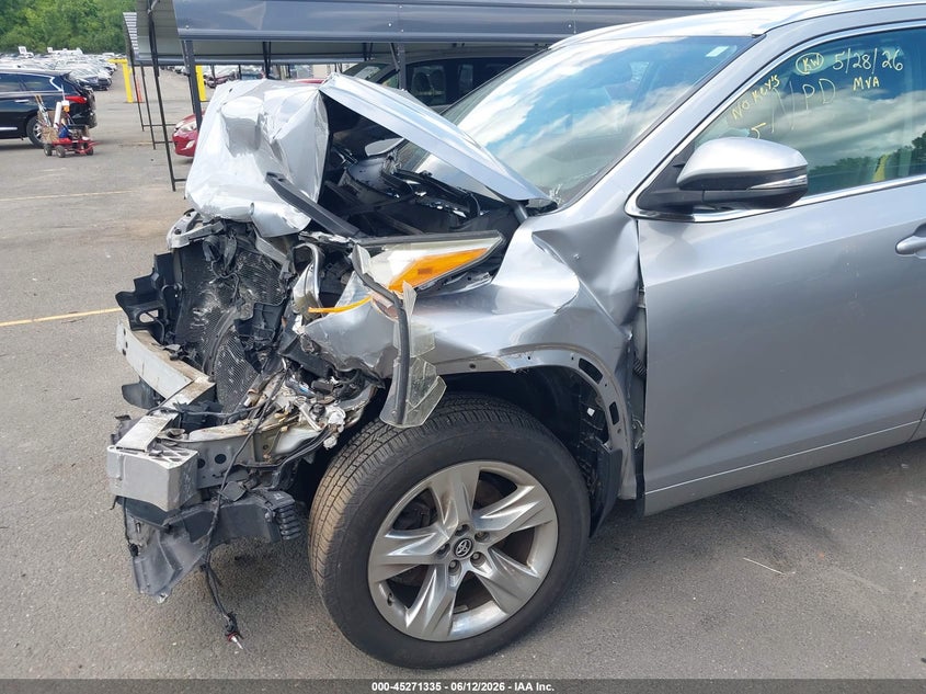 2016 Toyota Highlander VIN 5TDDKRFH7GS346194 IAAI salvage auction — FRONT END, Salvage Title, sold $3,950 on 2026-07-23 (photo 6)