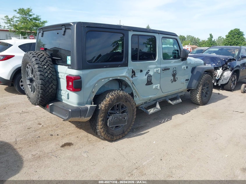 2024 Jeep Wrangler / VIN 1C4PJXDN5RW177308 IAAI salvage auction — RIGHT SIDE, Salvage Title, sold $13,200 on 2026-07-30 (photo 4)