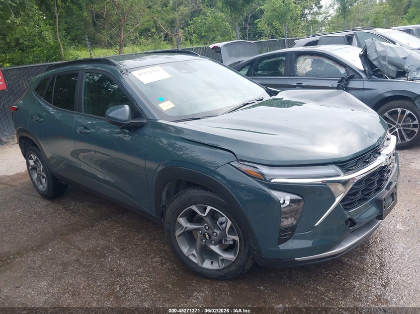 2026 Chevrolet Trax VIN KL77LHEP4TC069252 IAAI salvage auction — LEFT FRONT, Salvage Title, sold $6,975 on 2026-07-15 (photo 1)