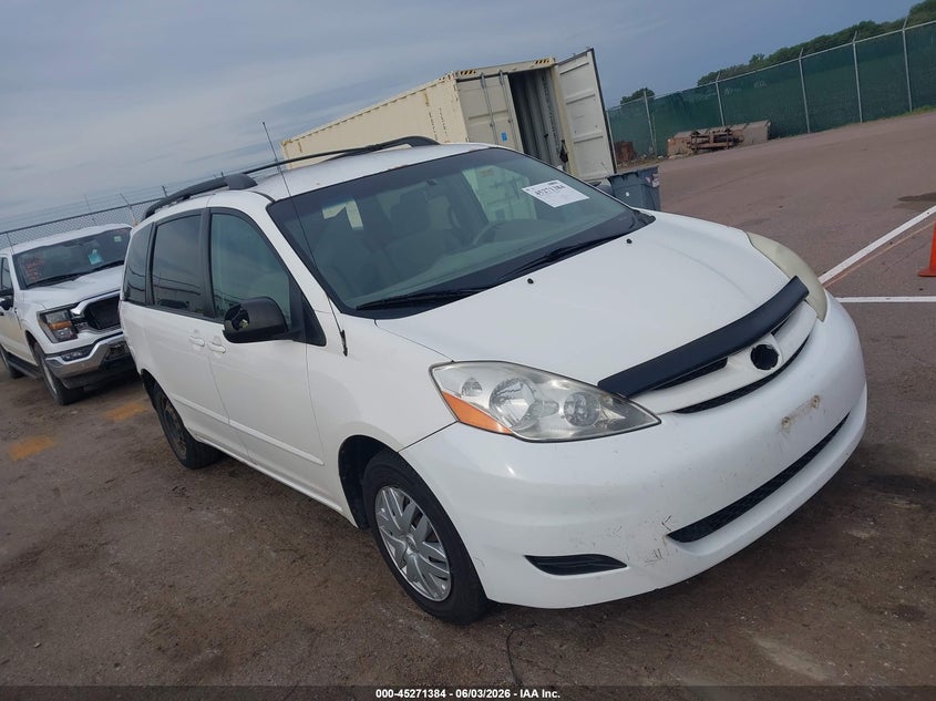 2007 Toyota Sienna VIN 5TDZK23C87S043978 IAAI salvage auction — REAR END, Regular (South Dakota), sold $975 on 2026-07-10 (photo 1)