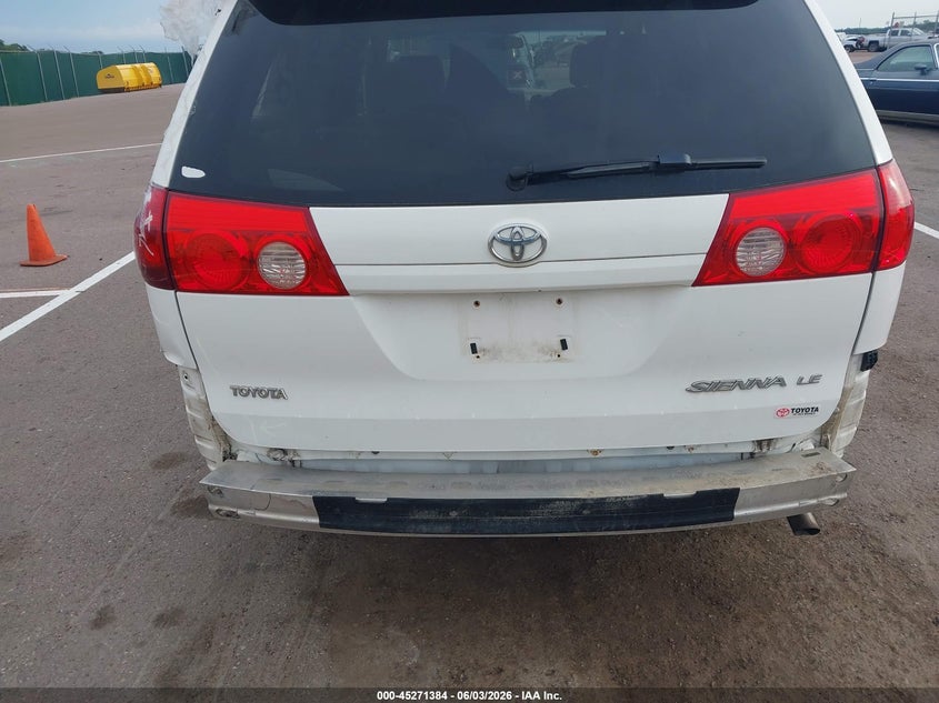 2007 Toyota Sienna VIN 5TDZK23C87S043978 IAAI salvage auction — REAR END, Regular (South Dakota), sold $975 on 2026-07-10 (photo 6)