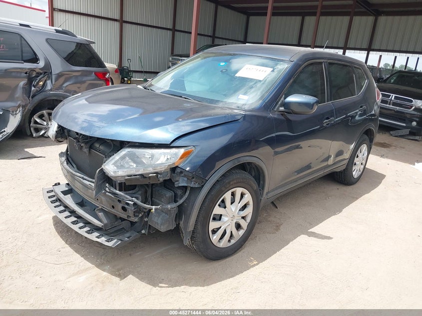 2016 Nissan Rogue VIN KNMAT2MT8GP634492 IAAI salvage auction — FRONT END, Salvage (Texas), sold $700 on 2026-07-28 (photo 2)