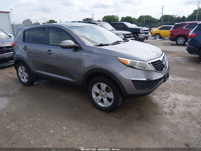 2013 Kia Sportage VIN KNDPBCA26D7364253 IAAI salvage auction — HAIL, Salvage Title, sold $1,800 on 2026-07-11 (photo 1)