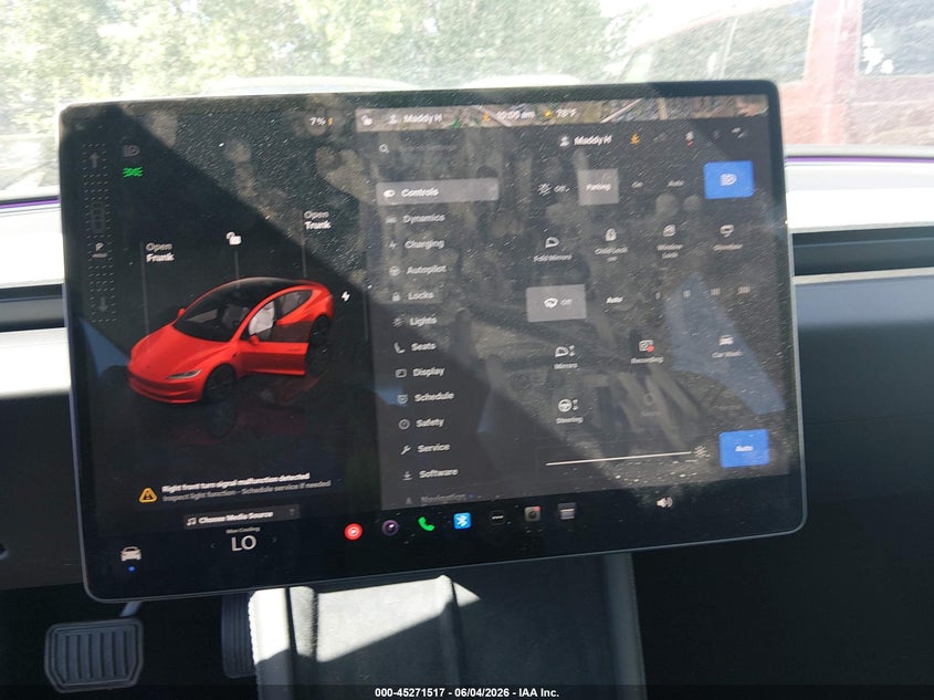 2025 Tesla Model 3 VIN 5YJ3E1EAXSF030407 IAAI salvage auction — FRONT & REAR, Salvage Title, sold $17,100 on 2026-07-07 (photo 7)