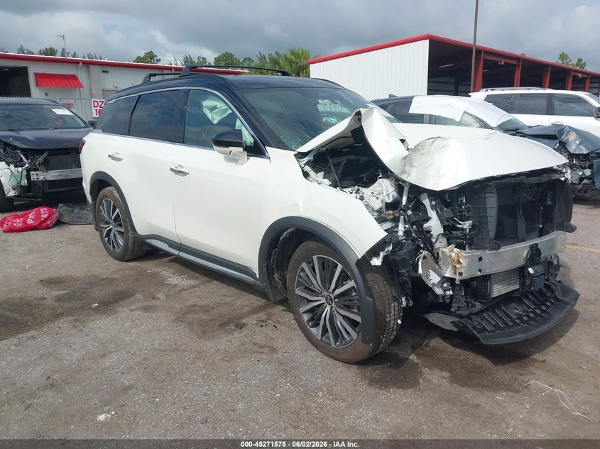 2025 Infiniti Qx60 VIN 5N1AL1HU1SC354471 IAAI salvage auction — FRONT END, Salvage Title, sold $7,150 on 2026-07-29 (photo 1)