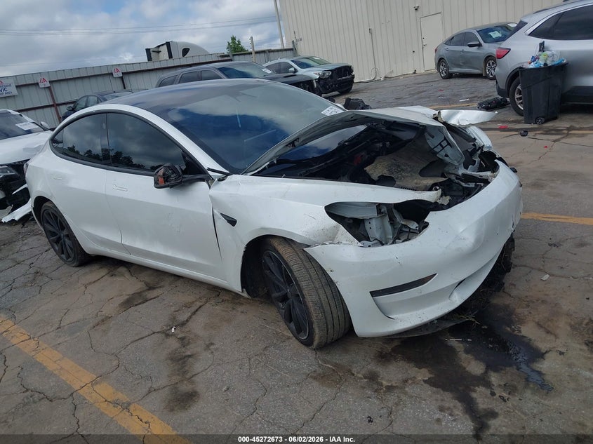 2019 Tesla Model 3 VIN 5YJ3E1EA6KF474240 IAAI salvage auction — FRONT END, Salvage Title, sold $3,300 on 2026-07-23 (photo 1)
