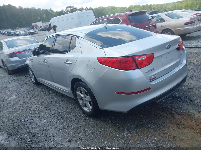 2014 Kia Optima VIN 5XXGM4A70EG329941 IAAI salvage auction — FRONT END, Clear (Texas), sold $400 on 2026-07-07 (photo 3)