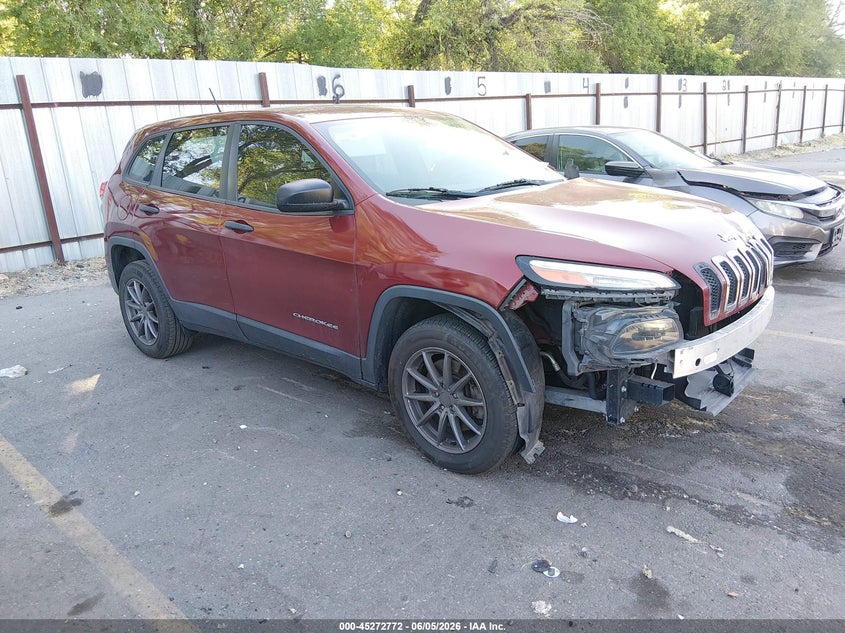 2016 Jeep Cherokee VIN 1C4PJMAB7GW110022 IAAI salvage auction — FRONT END, Salvage Title, sold $1,900 on 2026-09-05 (photo 1)