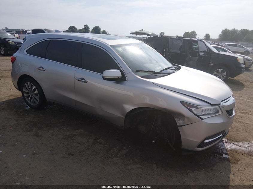 2015 Acura Mdx VIN 5FRYD4H40FB015533 IAAI salvage auction — SIDE, Wait Title, sold $825 on 2026-10-17 (photo 1)
