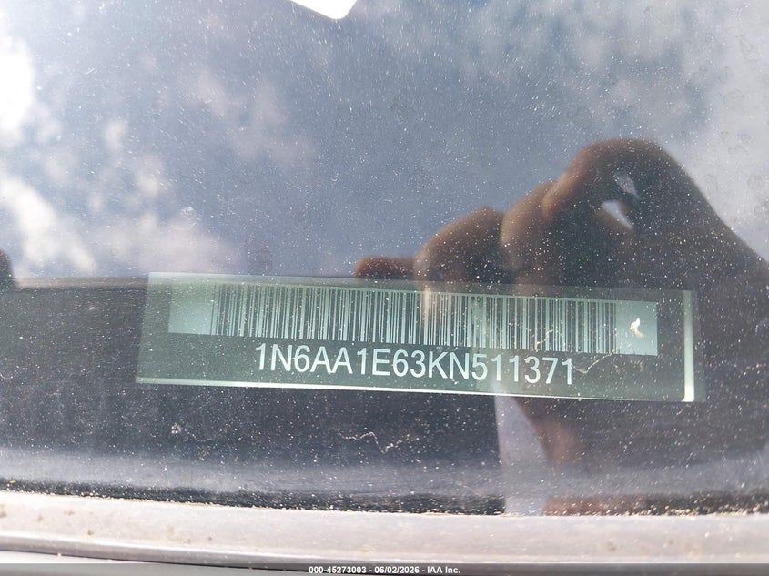 2019 Nissan TITAN VIN 1N6AA1E63KN511371 IAAI salvage auction — SIDE, Salvage Title, sold $3,200 on 2026-07-09 (photo 9)