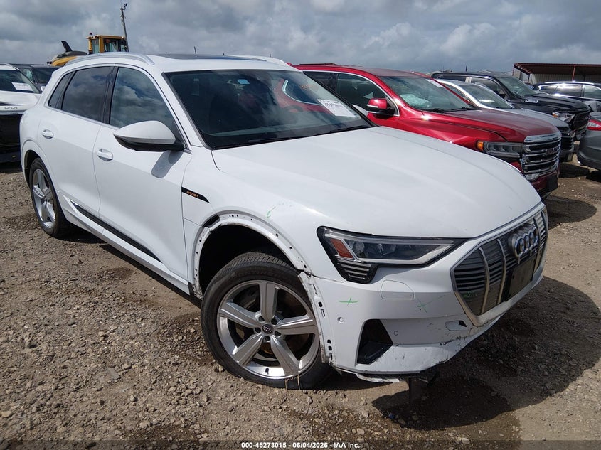 2019 Audi E-tron VIN WA1LAAGE8KB024050 IAAI salvage auction — FRONT END, Salvage Title, sold $10,200 on 2026-08-27 (photo 1)
