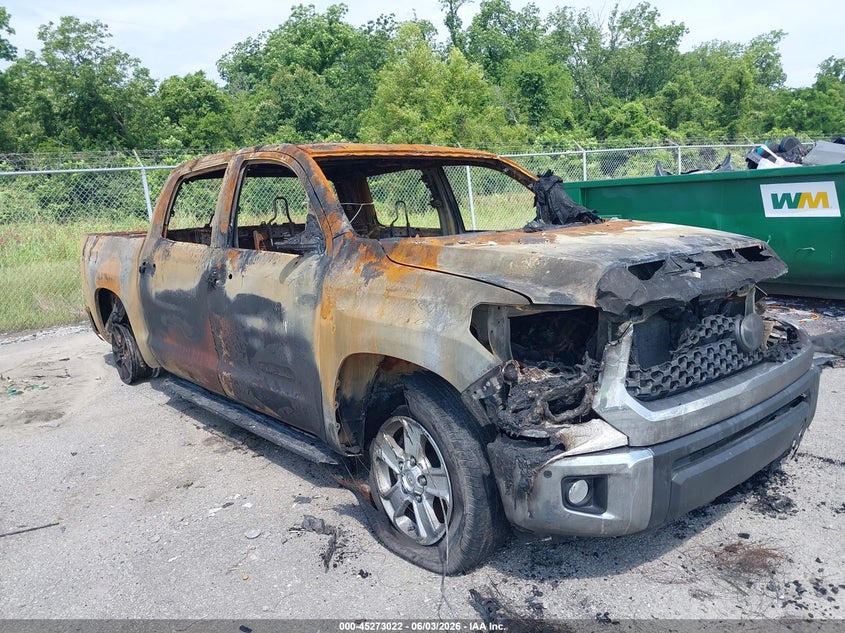 2020 Toyota Tundra VIN 5TFDY5F10LX948689 IAAI salvage auction — TOTAL BURN, Salvage Title, sold $425 on 2026-07-14 (photo 1)