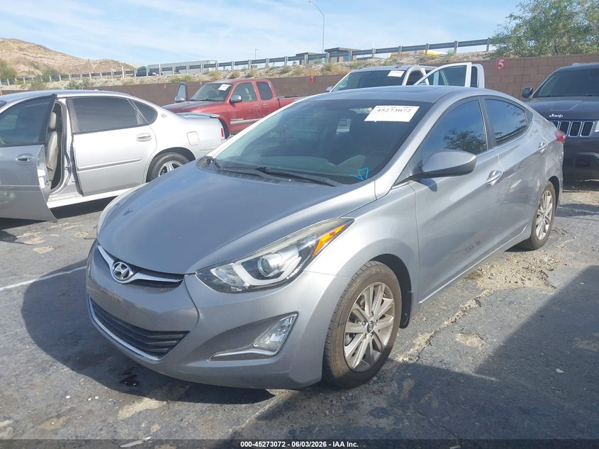 2015 Hyundai Elantra VIN KMHDH4AE1FU446666 IAAI salvage auction — SIDE, Salvage Title, sold $25 on 2026-07-29 (photo 2)