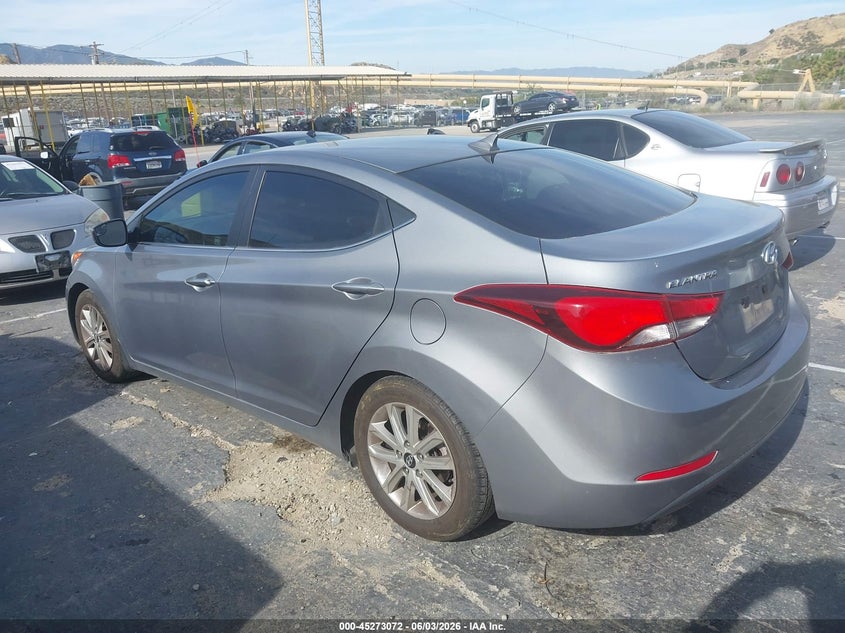 2015 Hyundai Elantra VIN KMHDH4AE1FU446666 IAAI salvage auction — SIDE, Salvage Title, sold $25 on 2026-07-29 (photo 3)