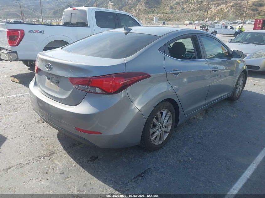 2015 Hyundai Elantra VIN KMHDH4AE1FU446666 IAAI salvage auction — SIDE, Salvage Title, sold $25 on 2026-07-29 (photo 4)