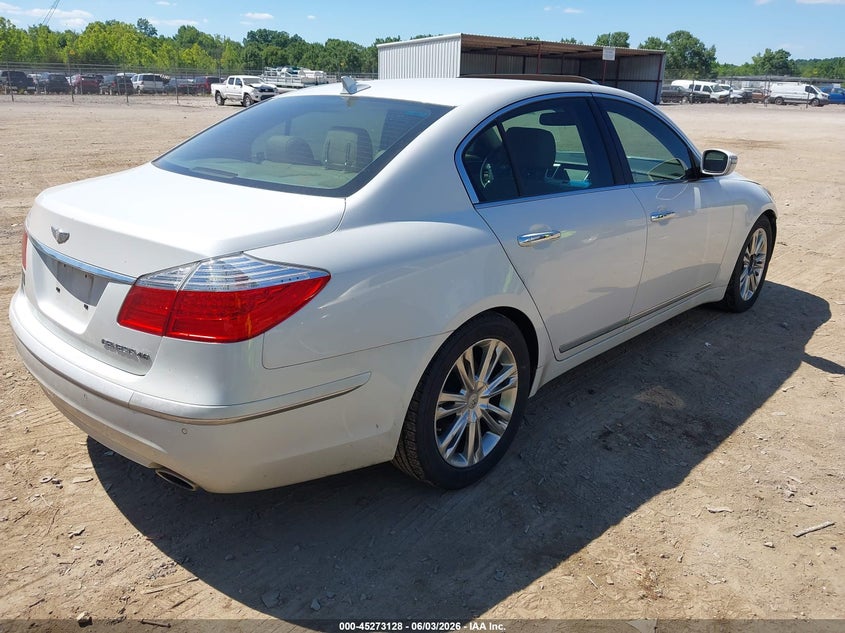 2011 Hyundai Genesis VIN KMHGC4DF3BU130762 IAAI salvage auction — FRONT END, Clear (Tennessee), sold $1,100 on 2026-07-08 (photo 4)