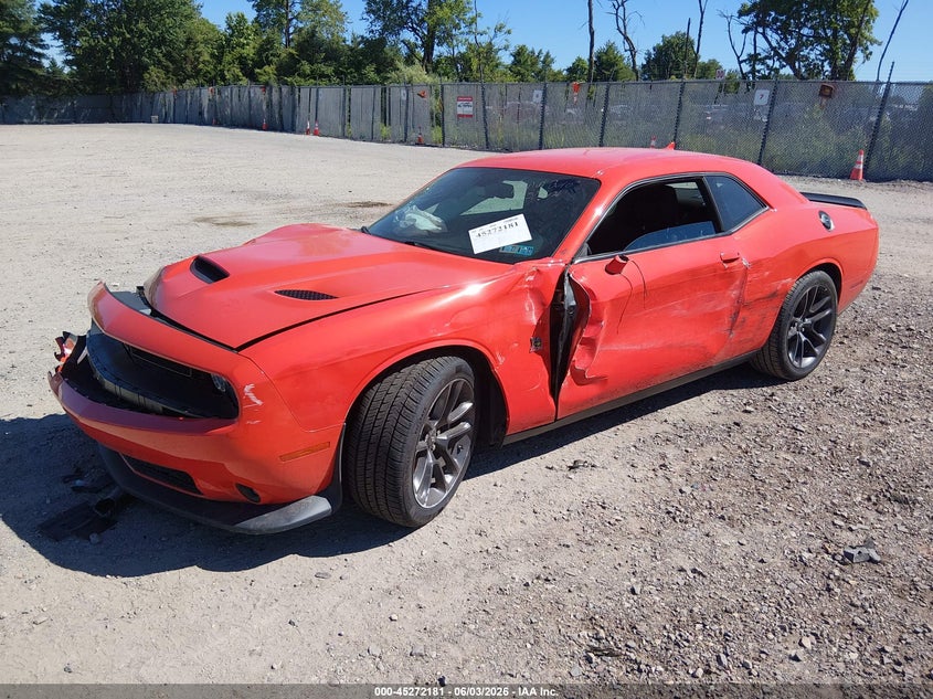 2022 Dodge Challenger VIN 2C3CDZFJ4NH113172 IAAI salvage auction — RIGHT FRONT, Salvage Title, sold $8,100 on 2026-07-28 (photo 2)