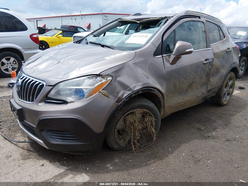 2014 Buick Encore VIN KL4CJASB9EB776857 IAAI salvage auction — ROLLOVER, Salvage Title, sold $25 on 2026-07-10 (photo 2)