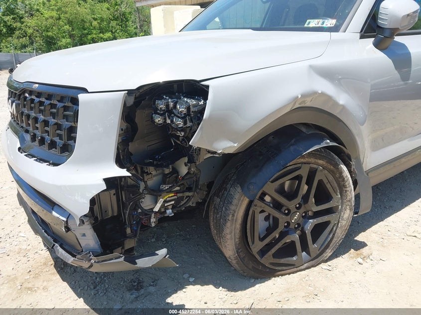 2024 Kia Telluride VIN 5XYP3DGCXRG519965 IAAI salvage auction — LEFT FRONT, Salvage (Pennsylvania), sold $11,600 on 2026-07-28 (photo 6)