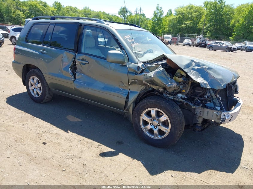 2007 Toyota Highlander VIN JTEHP21AX70216901 IAAI salvage auction — FRONT END, Salvage (Idaho), sold $475 on 2026-07-15 (photo 1)