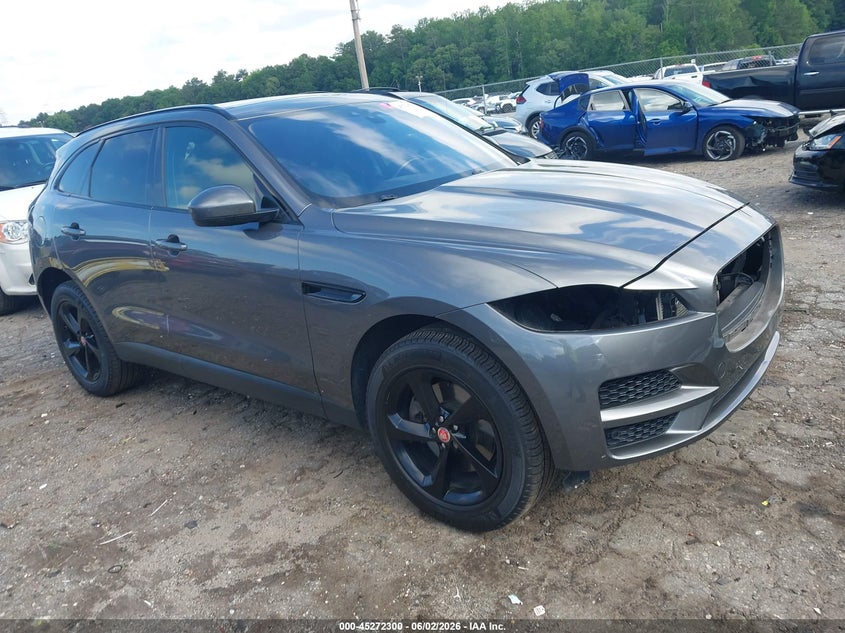 2019 Jaguar F-pace VIN SADCJ2GX1KA360842 IAAI salvage auction — FRONT END, Salvage Title, sold $5,200 on 2026-07-09 (photo 1)