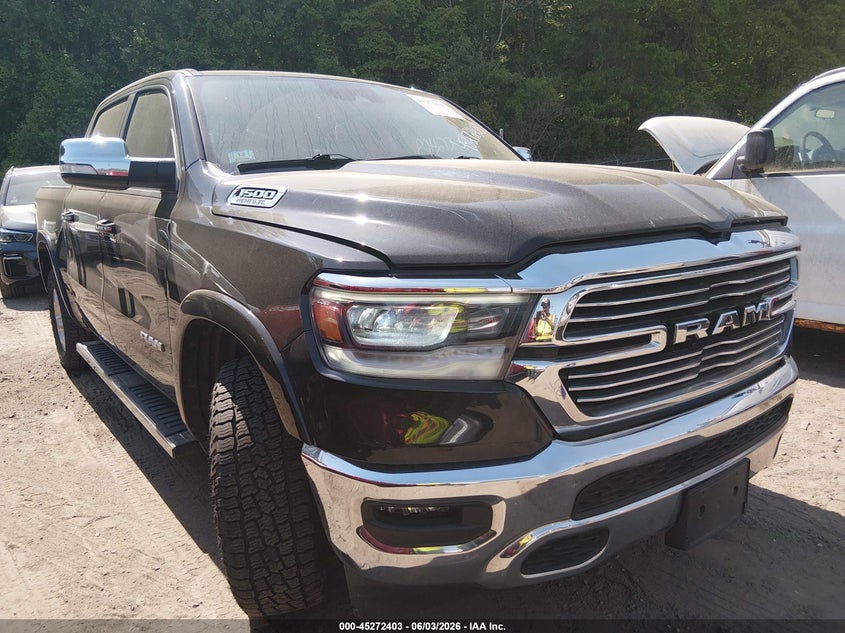 2021 Ram 1500 VIN 1C6SRFJTXMN697266 IAAI salvage auction — REAR END, Salvage Title, sold $11,000 on 2026-07-23 (photo 1)