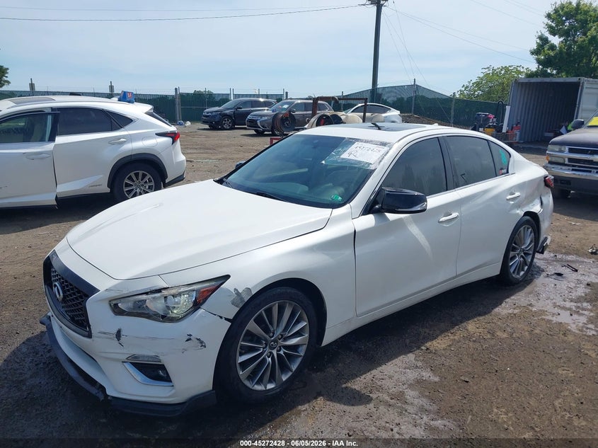 2018 Infiniti Q50 VIN JN1EV7AR8JM440560 IAAI salvage auction — LEFT REAR, Salvage (Virginia), sold $4,450 on 2026-07-13 (photo 2)