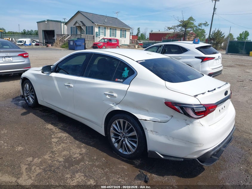 2018 Infiniti Q50 VIN JN1EV7AR8JM440560 IAAI salvage auction — LEFT REAR, Salvage (Virginia), sold $4,450 on 2026-07-13 (photo 3)