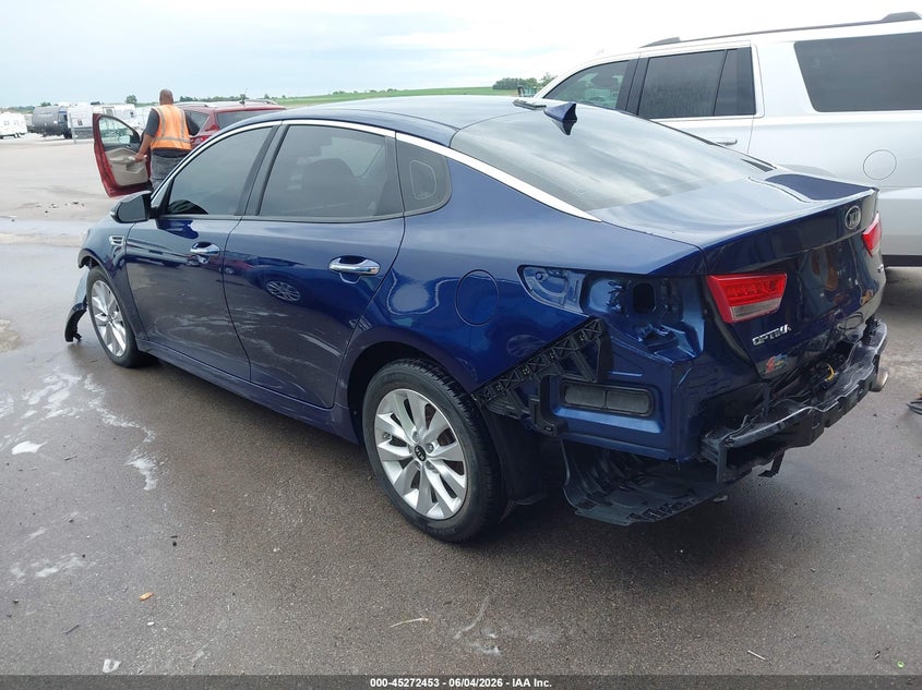 2016 Kia Optima VIN 5XXGU4L30GG041334 IAAI salvage auction — FRONT & REAR, Salvage Title, sold $775 on 2026-07-16 (photo 3)