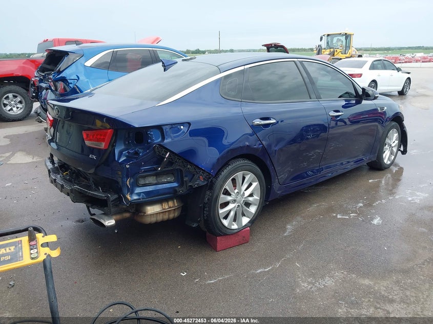 2016 Kia Optima VIN 5XXGU4L30GG041334 IAAI salvage auction — FRONT & REAR, Salvage Title, sold $775 on 2026-07-16 (photo 4)