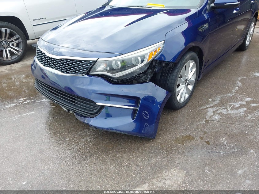 2016 Kia Optima VIN 5XXGU4L30GG041334 IAAI salvage auction — FRONT & REAR, Salvage Title, sold $775 on 2026-07-16 (photo 6)